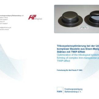 Fostabericht P 1063 - Tribosystemoptimierung bei der Umformung komplexer Bauteile aus Eisen-Mangas-Stählen mit TWIP-Effekt