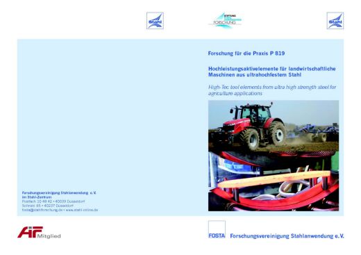Fostabericht P 819 - Hochleistungsaktivelemente für landwirtschaftliche Maschinen aus ultrahochfestem Stahl