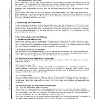 Stahl-Eisen-Betriebsblatt (SEB) 104 140 - Beschichtungen und Überzüge für Reserveteile