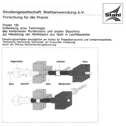 Fostabericht P 156 - Entwicklung einer Technologie des kombinierten Rundknetens und axialen Stauchens zur Hestellung von Hohlkörpern aus Stahl in Leichtbauweise
