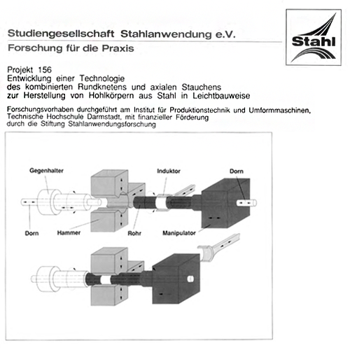 Fostabericht P 156 - Entwicklung einer Technologie des kombinierten Rundknetens und axialen Stauchens zur Hestellung von Hohlkörpern aus Stahl in Leichtbauweise
