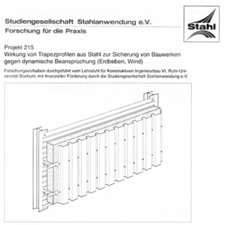 Fostabericht P 215 - Wirkung von Trapezprofilen aus Stahl zur Sicherung von Bauwerken gegen dynamische Beanspruchung